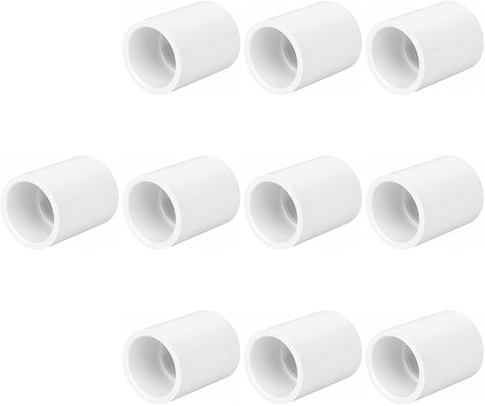 10PCS 3/4 Inch PVC Pipe Coupling Adapter Pipe Fittings Socket x Socket by HayEastdor