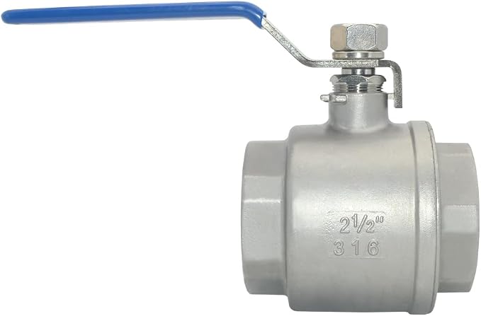 DAN SPEED 2-1/2" NPT Female 316 Stainless Steel Full Port Ball Valve Vinyl - Image 6