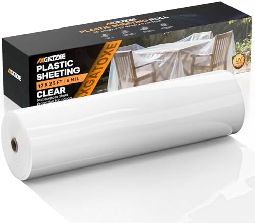 Axgatoxe 6 Mil 12x25 FT Heavy Duty Greenhouse Plastic Sheeting by AXgatoxe