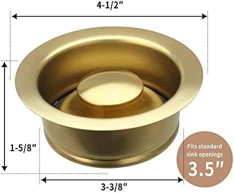 Akicon Kitchen Sink Brass Gold Finish Garbage Disposal Flange Stopper, One Size - Image 4