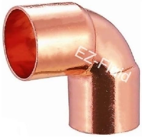 EZ-FLUID 1-1/2" C X C LF Short Radius Copper 90 Degree Elbow Pressure Copper by EZ-FLUIDPlumbingProducts