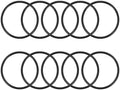 uxcell 10pcs 63x56x3.5mm Nitrile Rubber O-Rings Metric Sealing Gasket by uxcell