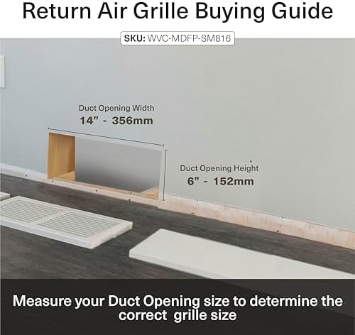 Return Air Grill 14x6 Duct Opening, Noise Free-high Airflow Vent Cover - Image 6