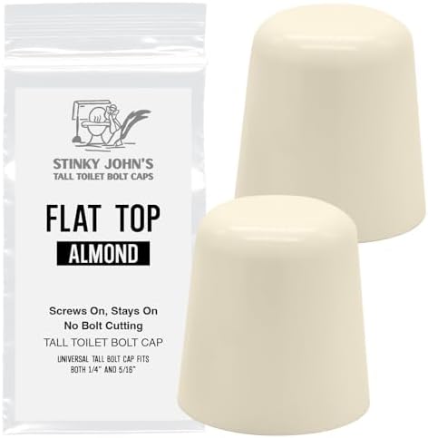 Stinky John's Tall Toilet Bolt Caps: Don't Cut Those Bolts! 100% Made in USA by StinkyJohns