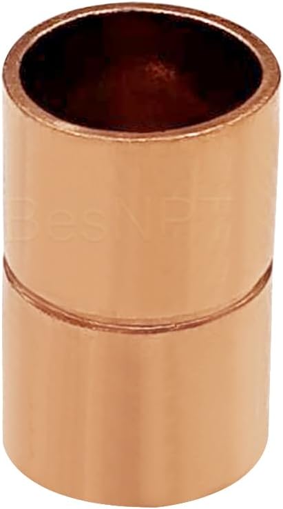 10 Pcs 3/4 Inch Straight Copper Coupling Fittings, Pipe Solder Joint | C X C - Image 5