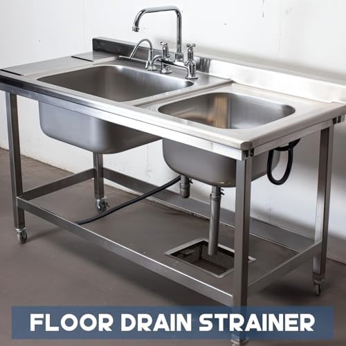 Tuanse 2 Pcs 8.5 x 8.5 x 3'' Stainless Steel Floor Drain Strainer - Image 6