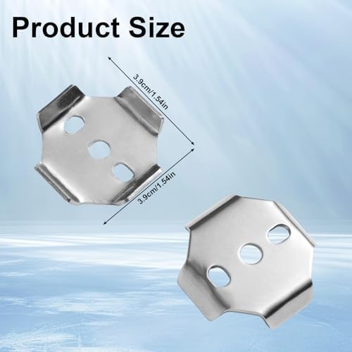 2pcs Towel Bar Replacement Parts, 39x39mm Stainless Steel Square Buckle Wall - Image 2