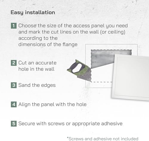 Vent Systems 16 x 12 Inch White ABS Plastic Access Panel - Image 4