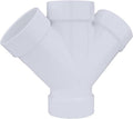 Charlotte Pipe Schedule 40 4 in. Hub X 4 in. D Hub PVC 15 in. Double Wye 1 pk by Charlotte+Pipe
