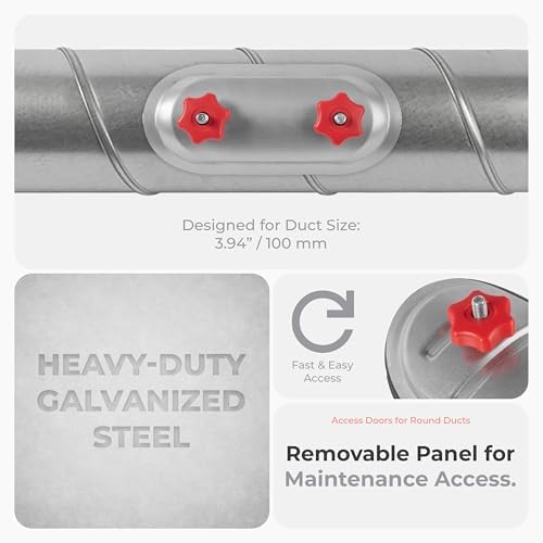 4 Inch Round Duct Access Door – Galvanized Steel Cover/Airtight EPDM Rubber - Image 3