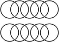 uxcell 10pcs 87x80x3.5mm Nitrile Rubber O-Rings Metric Sealing Gasket by uxcell
