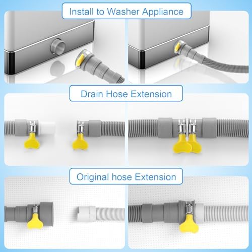 Elyfree Washing Machine Drain Hose, 6 Feet Universal Dishwasher Drain Hose - Image 5