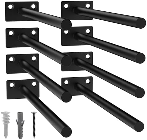 8-Pack 10 inch Floating Shelf Brackets, Hidden Shelf Bracket by FinestHomeDecor