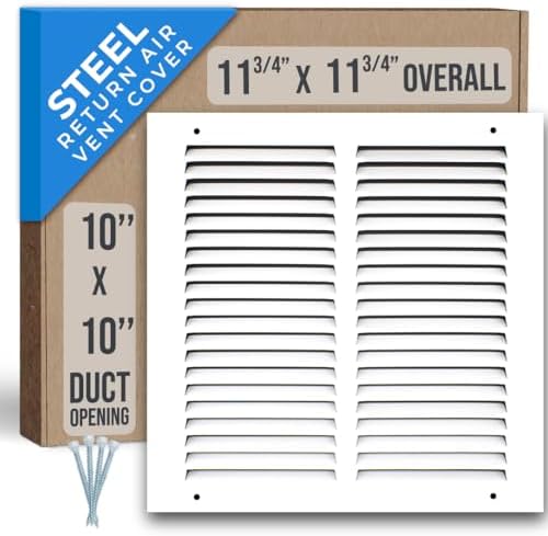Fits 10x10 Duct Opening | Steel Return Air Grille by Handua | Vent Cover Grill by Handua