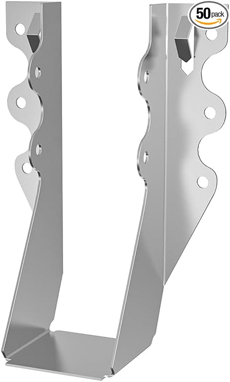 50 pcs 2x6 Joist Hanger, LU26 18 Gauge Double Shear Face Mount Joist Hanger by Chenteel