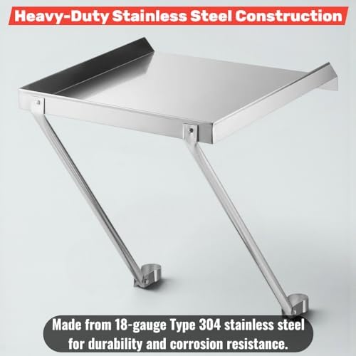 18" x 18" Commercial Stainless Steel Detachable Drainboard - Image 3