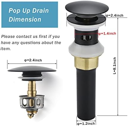 Rockgoya Bathroom Sink Drain, Drain Stopper Bathroom Sink - Image 2
