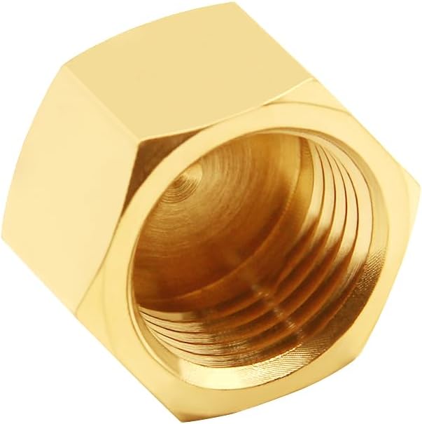 Uenede Brass 1/2 Inch Female NPT Pipe End Caps - Image 3