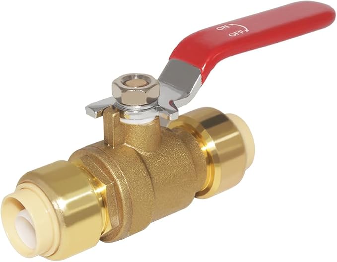 Hooshing 2 Pack 1/2 Inch Push-Fit Full Port Ball Valve, Push-to-Connect - Image 5