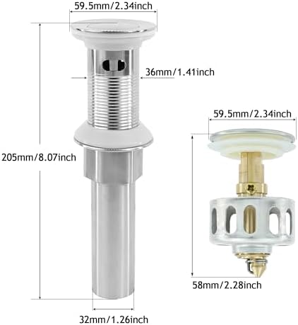 Bathroom Sink Drain, 5 Pack Drain Stopper - Image 2