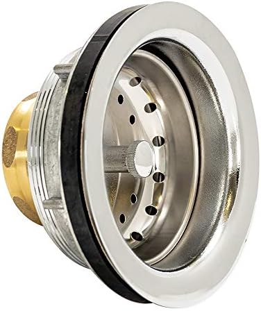 EZ-FLO Heavy-Pattern Kitchen Sink Strainer, Brass Body Sink Drain Assembly - Image 4