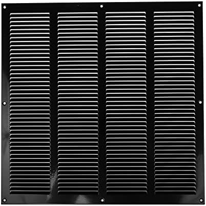 Repa Market Air Vent Cover 16x16 Inch Black Galvanized Steel Louvered Grill by RepaMarket