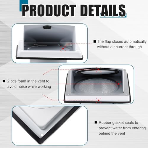 Gisafai 6 Inch Dryer Vent Cover Outdoor - Image 4
