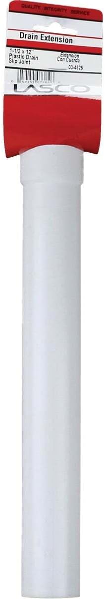 LASCO 03-4325 White Plastic Tubular 1-1/2-Inch by 12-Inch Slip Joint Extension - Image 2