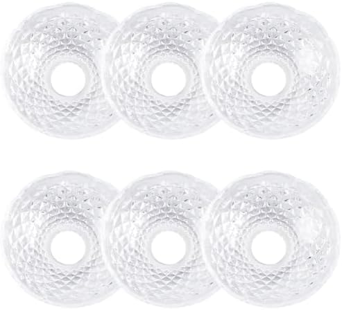 GORGECRAFT 6Pcs Faceted Chandelier Bobeches Candle Holder Bobeche 4 Side Holes by GORGECRAFT