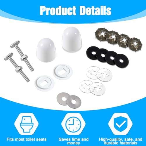 Toilet Floor Bolts and Caps Set Universal Toilet Floor Bolts and Caps Set - Image 3