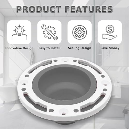 Toilet Flange Repair Kit, Universal Toilet Flange Fits - Image 2