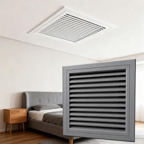Gray 14x38in Return Air Grille, Easy Install Cold Air Vent Cover by Unknown
