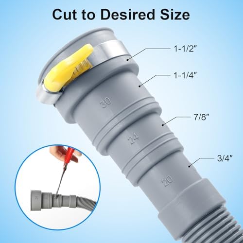 Elyfree Washing Machine Drain Hose, 6 Feet Universal Dishwasher Drain Hose - Image 4