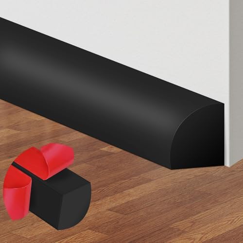 ToLanbbt Flexible Quarter Round Molding, 240 Inch Peel and Stick Rubber Trim by ToLanbbt