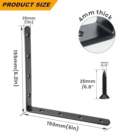 Alise 4Pcs Floating Shelf Brackets - Image 3