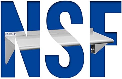 Hally Stainless Steel Shelf 14"x24" NSF Commercial Wall Mount Rack Shelving - Image 4