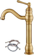 gotonovo Vintage Bathroom Vessel Sink Faucet, Antique Brass, No Drain by HOME