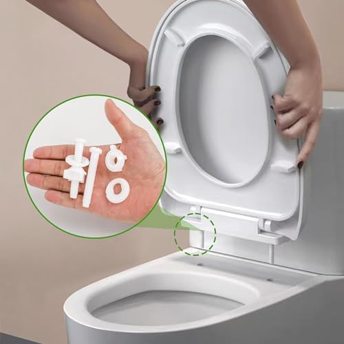 VRSS Plastic Toilet Seat Hinge Bolt Screws Replacement, 2 Pack - Image 5