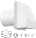 4 Inch Dryer Vent Cover Outside Hooded Wall Vent by Home