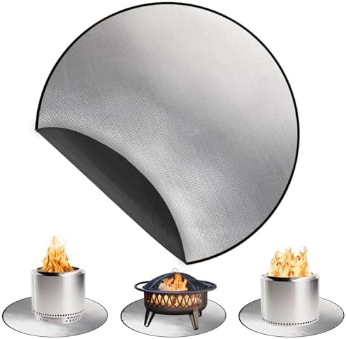 DocSafe 36" Round Fire Pit Mat for Solo Stove Bonfire, 4-Layer Double-Sided by DocSafe