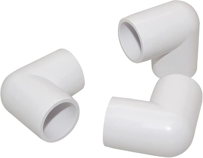 1/2" 90 Degree PVC Elbow Fitting, Furniture Grade 2 Way Right Angle Elbow Side - Image 5