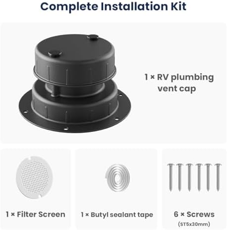 Safoner Aluminum RV Plumbing Vent Cap, Roof Sewer Vent Replacement - Image 6