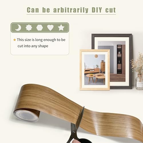 Besezx Wood Grain Tape, 2.4" X15', Self Adhesive Wood Grain Repair Patch - Image 6
