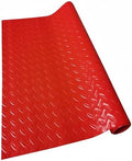 Garage Floor Roll Red 0.5×12m, Garage Flooring Mat, PVC Diamond Plate Floor by Unknown