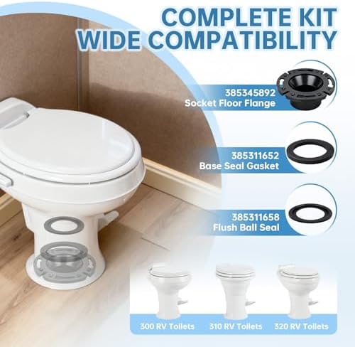 jamini RV Toilet Seal, 3 Inch Socket Floor Flange Kit Replacement, Compatible - Image 3