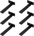 Heavy Duty Shelf Bracket 8 inch Metal Wall Mount Powder Coated 90 Degree Black by MTBEL