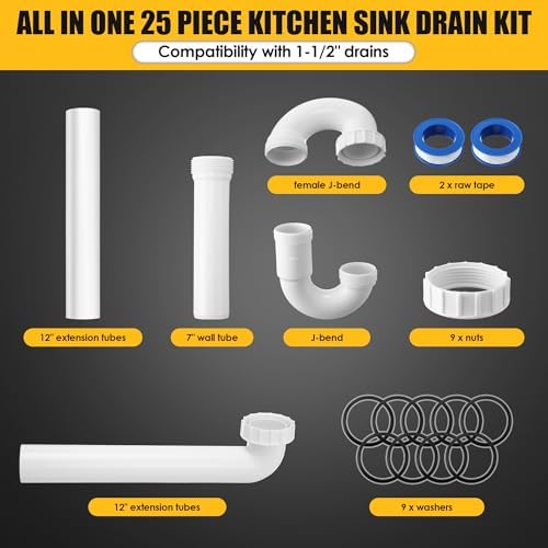 Saillong Garbage Disposal Installation Kit Complete Kitchen Sink Drain Pipe Kit - Image 2