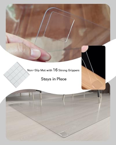 【16 Anti-Slip Stickers Included】 5'×7' Clear Vinyl Rugs - Image 3