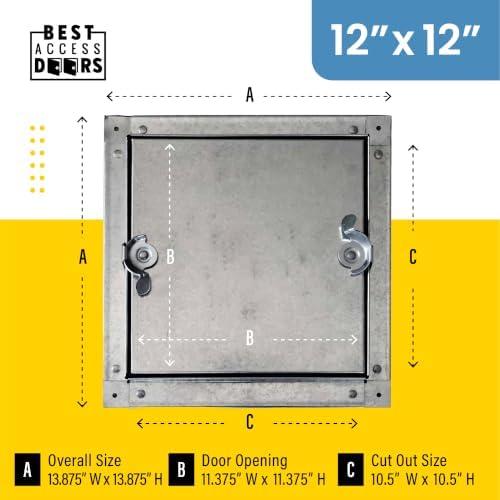 Best 12" x 12" Self-Stick Duct Access Door – 1" Fiberglass Insulated Steel HVAC - Image 2