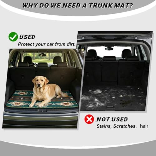 ELEQIN Trunk Mats for Cars SUV Sedan Truck Non Slip Backing Heavy Duty Cargo - Image 4